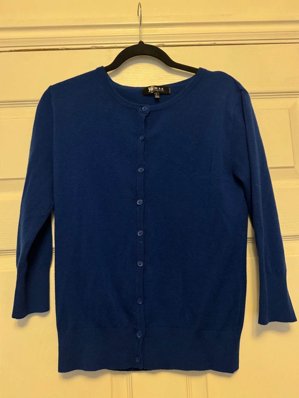 YeMak Royal Blue Button Cardigan